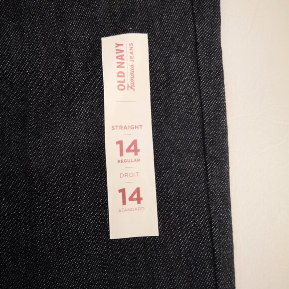 NWT Old Navy Girls Size 14 Regular Dark Wash Straight Fit Jeans - Picture 5 of 14